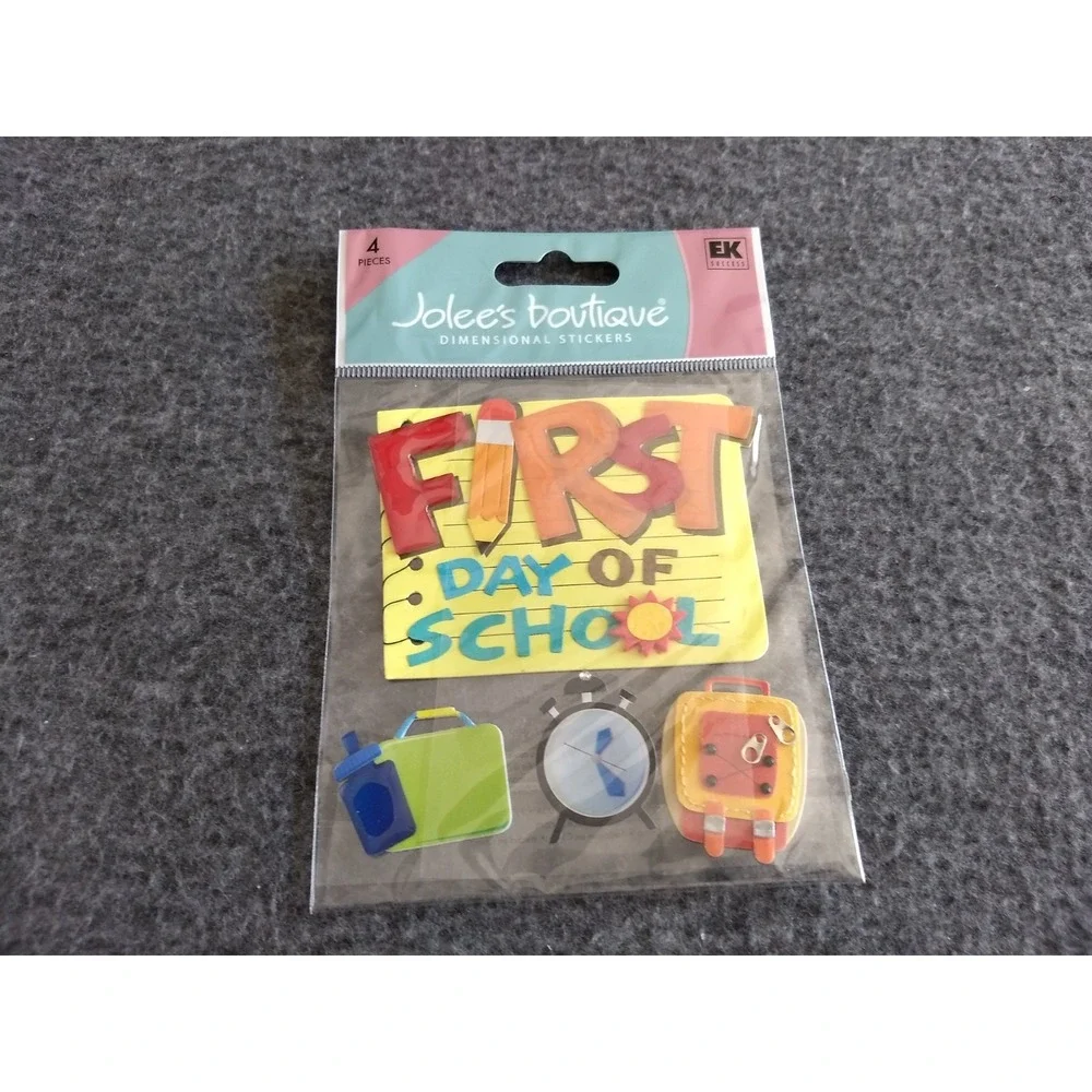 Jolee's Boutique Scrapbooking Dimensional Stickers Lot of 4 School 1st Day NEW